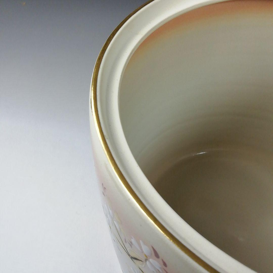 Ｔ８９０　水指　『仁清　雲錦』『御室窯 造』　共箱　茶道具