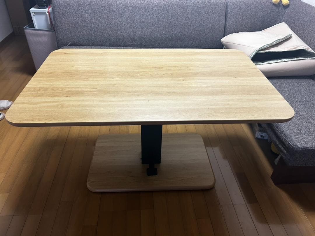 送料込　モダンデコ 昇降テーブル ペダル式 高さ545mm~705mm