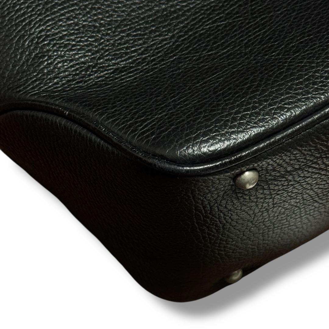 Samsonite HOXTON ラウンドトート 牛革 イタリアンレザー 黒