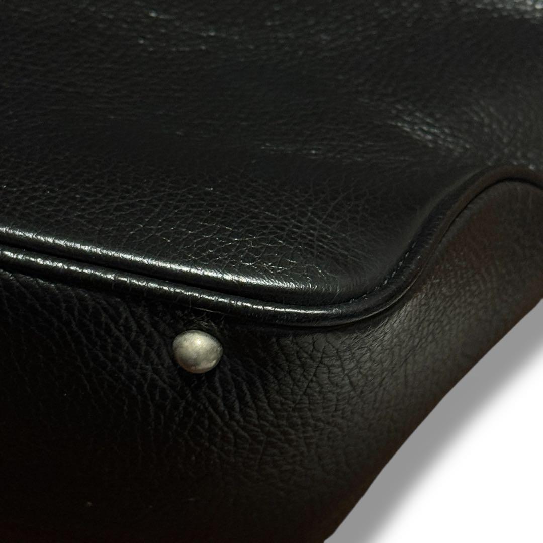 Samsonite HOXTON ラウンドトート 牛革 イタリアンレザー 黒