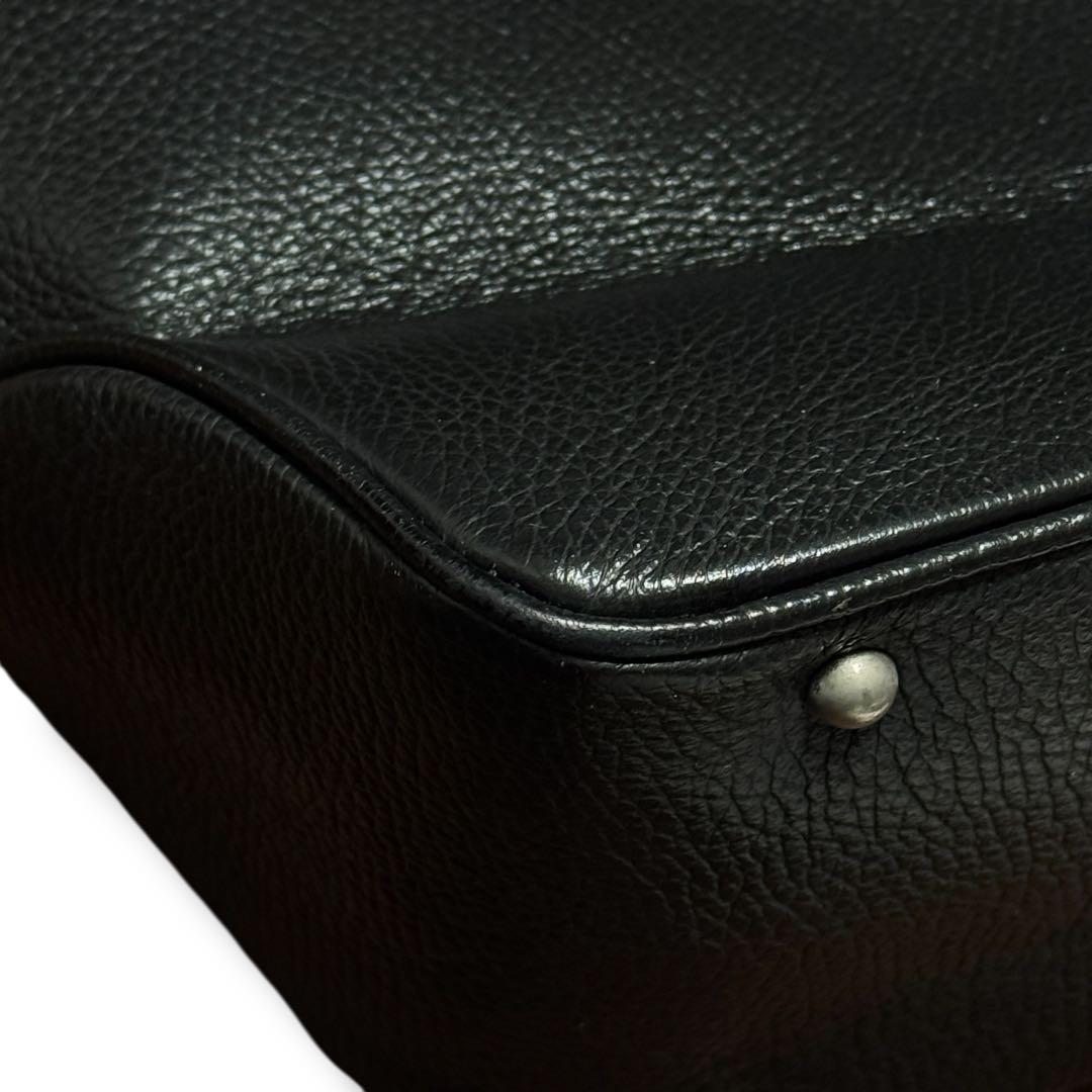 Samsonite HOXTON ラウンドトート 牛革 イタリアンレザー 黒