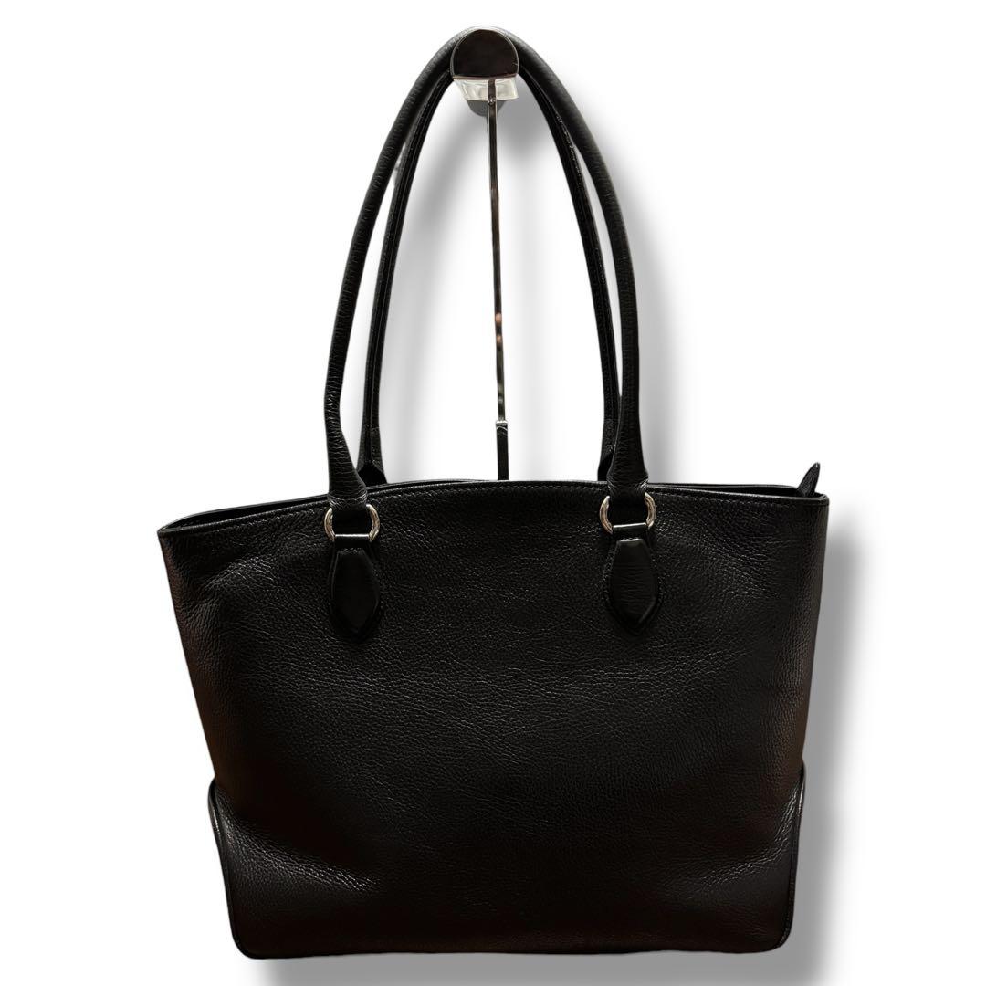 Samsonite HOXTON ラウンドトート 牛革 イタリアンレザー 黒