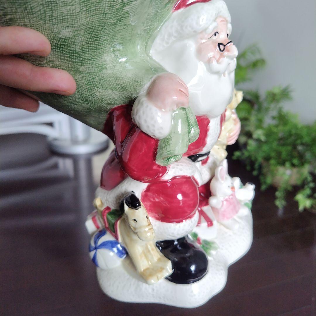 美品です！レア 海外アンティーク 陶器 サンタクロース コンポート皿 レトロ