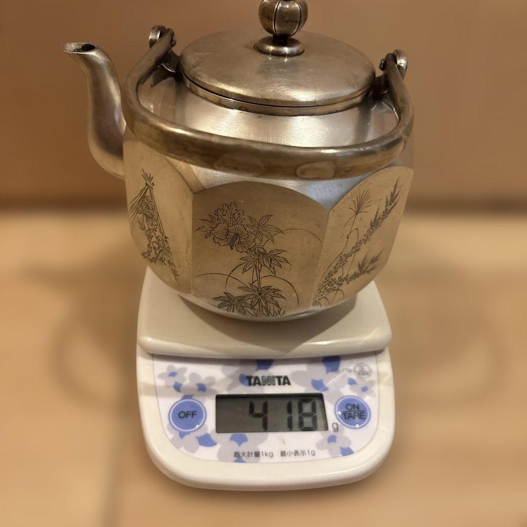 純銀瓶　骨董品セット売り　鉄瓶等