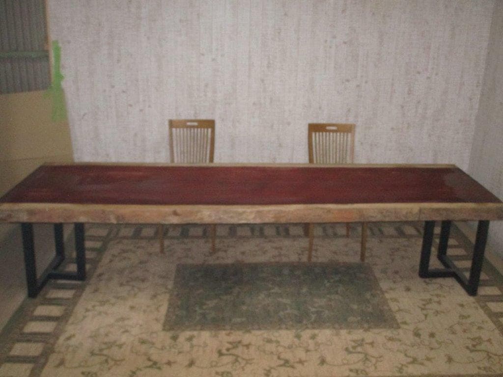 # 379 ■　パドック　３メートル　テーブル　カウンター　ダイニング　一枚板