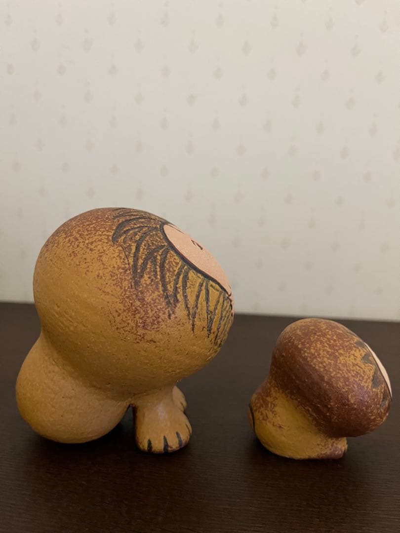 リサラーソン　陶器製ライオン　セミミディアム　ミニ　2点セット