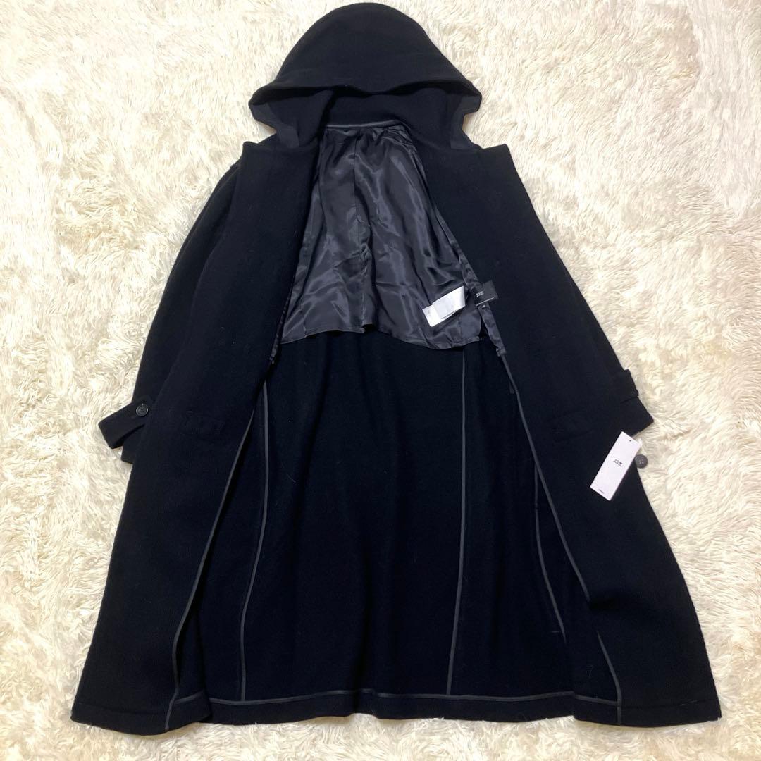 【新品】23区 ヘリンボーン ダッフルコート ネイビー 大きいサイズ