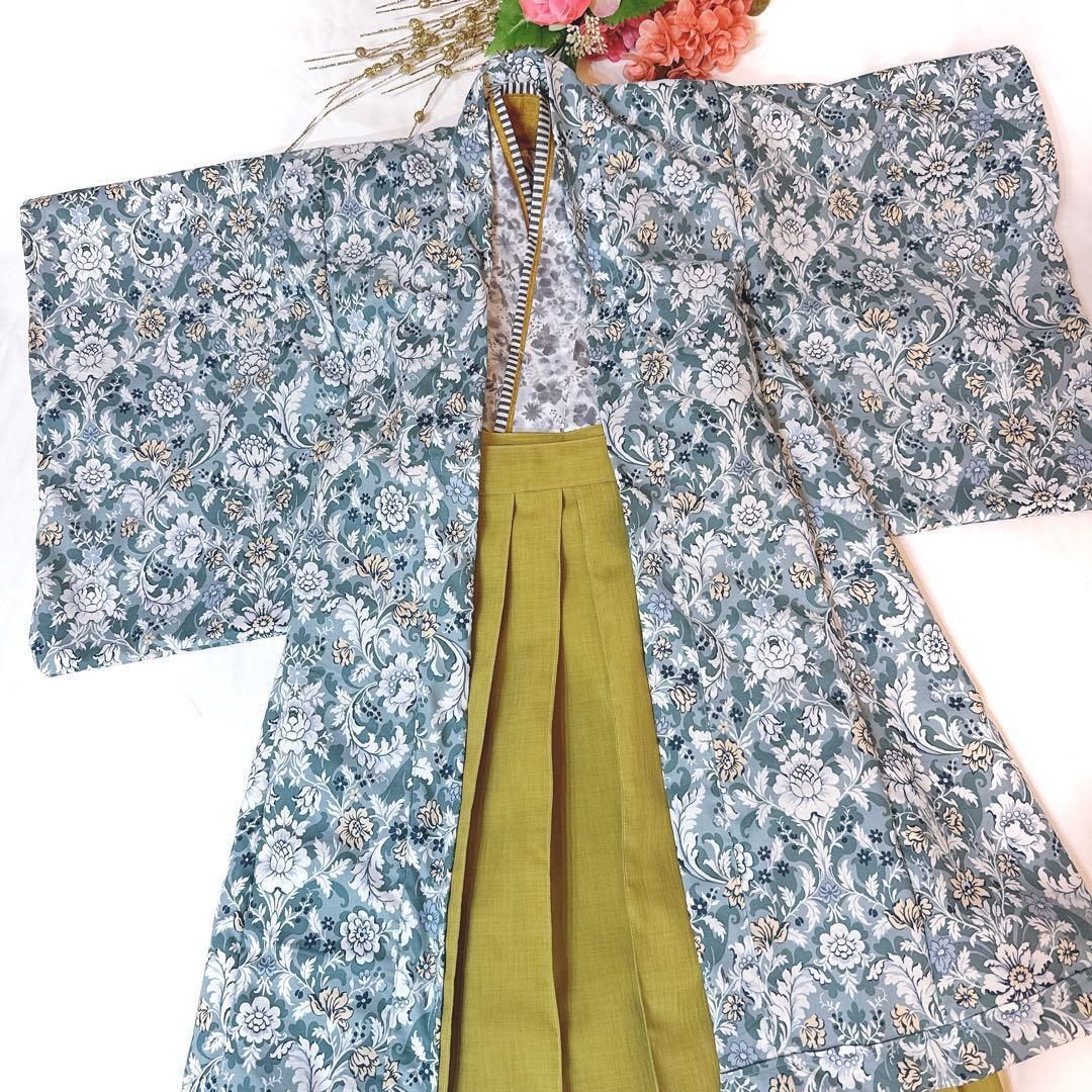 ◯七五三にオススメ◯爽やかライトブルーがオシャレな羽織り袴　100〜110