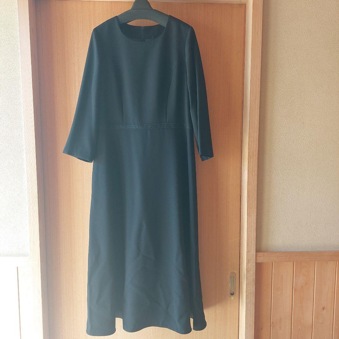 シマウマ　ブラックフォーマル13号ロング丈スカート