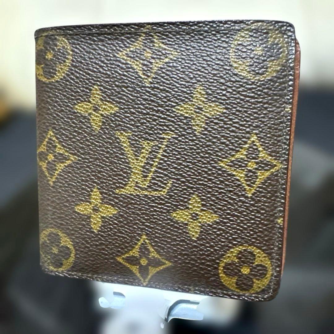 ⑥☆美品☆モノグラム♪マルコ☆2つ折り財布★ポケットあり