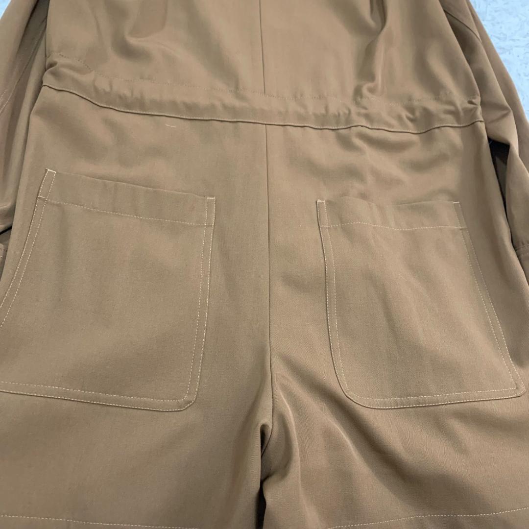 17529✨24年 マックスマーラ ジャンプスーツ ウール 36 S ブラウン