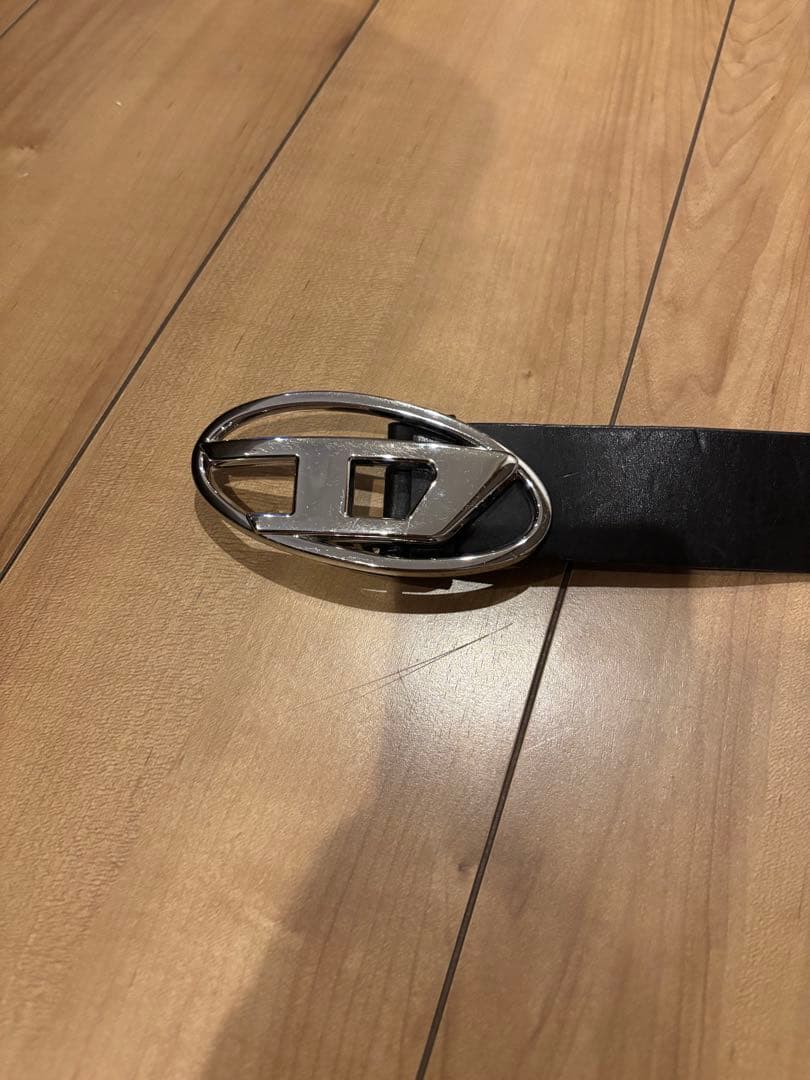 【正規品】DIESEL ブラックレザーベルト EU 85/34