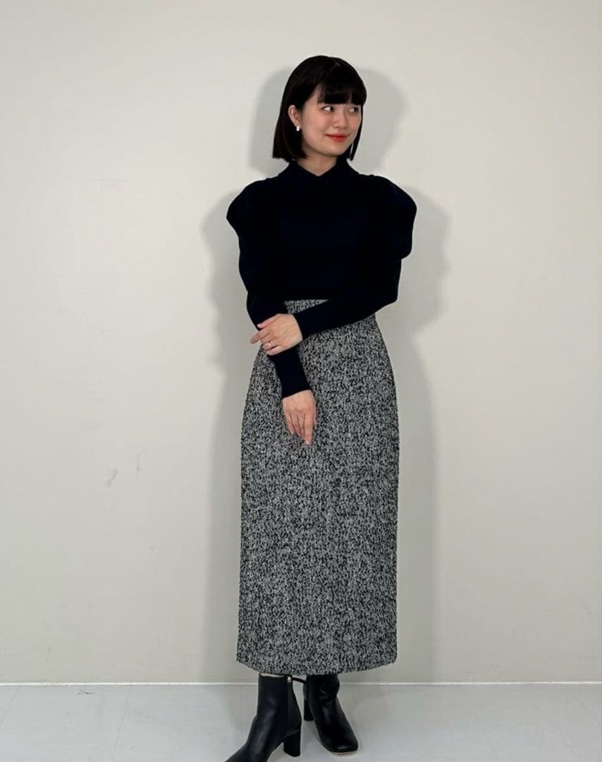 エストネーション♡襟付きパフスリーブニット