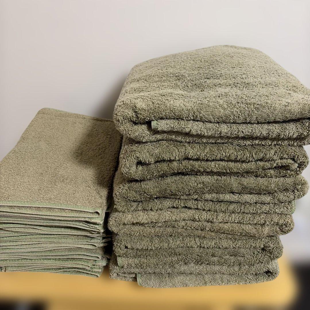 中古タオル　エステ・リラクゼーション　業務用オーガニックコットンタオルセット
