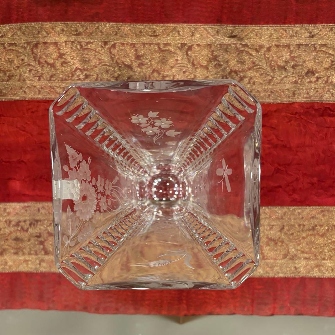 新品　希少　マイセン クリスタルガラス フラワーベース 花瓶 箱付 25cm