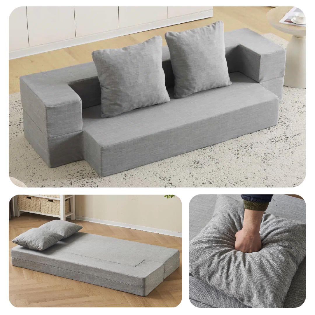 【新品】組立不要 ローソファベッド 軽量 こたつ用 高反発