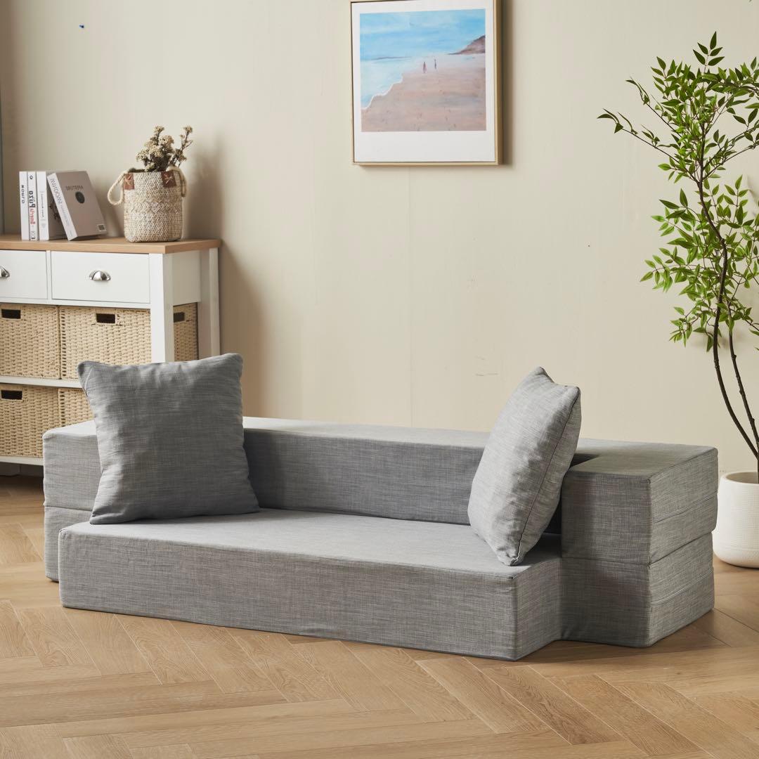 【新品】組立不要 ローソファベッド 軽量 こたつ用 高反発