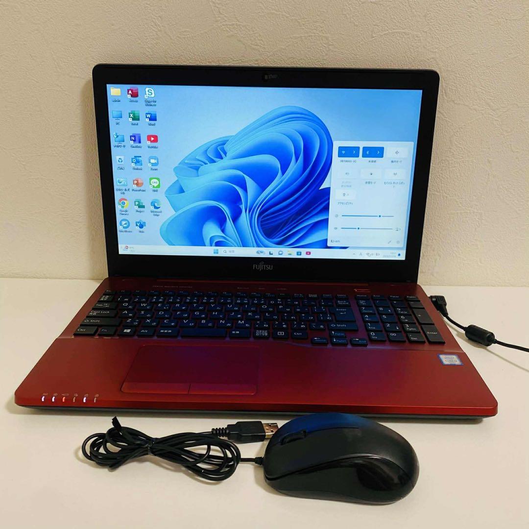 Y992 FujitsuノートパソコンSSD高速 Windows11オフィス付き