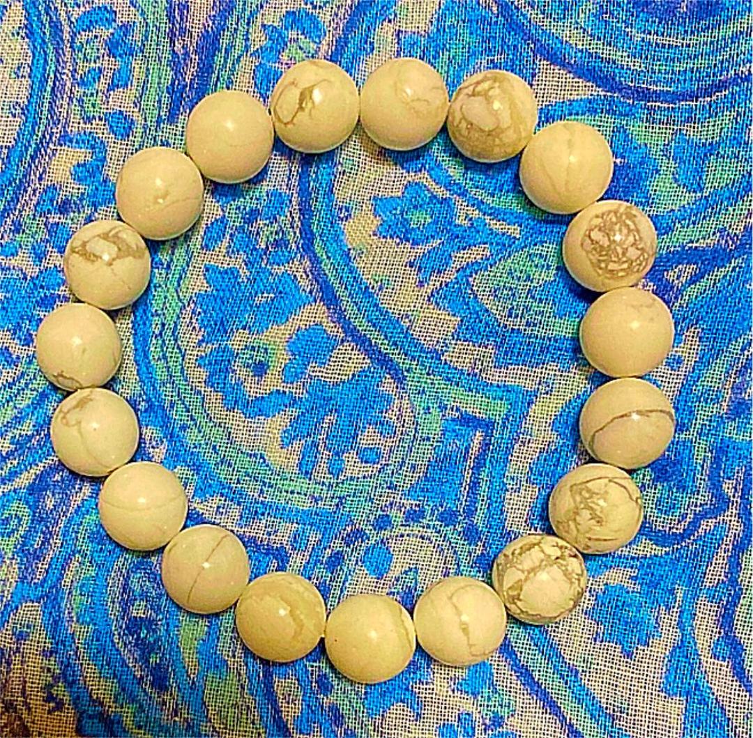 金運爆上げ　特別祈祷　前向きになる！天然石７comハウライト　お念珠　出羽三山