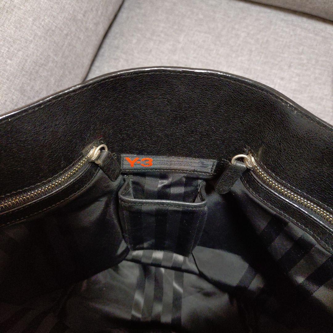 Y-3✕アディダス　トートバッグ バケツ型　黒 キャンバスレザー　ワイスリー