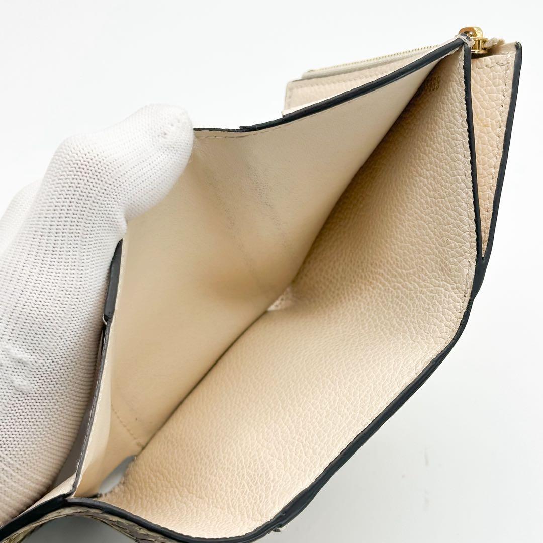 ルイヴィトン ポルトフォイユ ゾエ アンプラント パイソン 三つ折り コンパクト