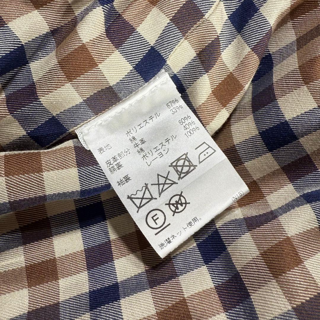 アクアスキュームタム ダブルトレンチコート ブラック サイズ38