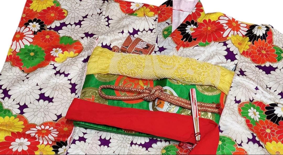 正絹 七五三 7歳 フルセット 古典柄☆アンティーク