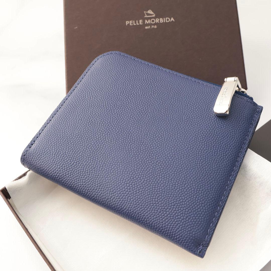 未使用 ペッレモルビダ PELLE MORBIDA 小銭入れ ケース 青