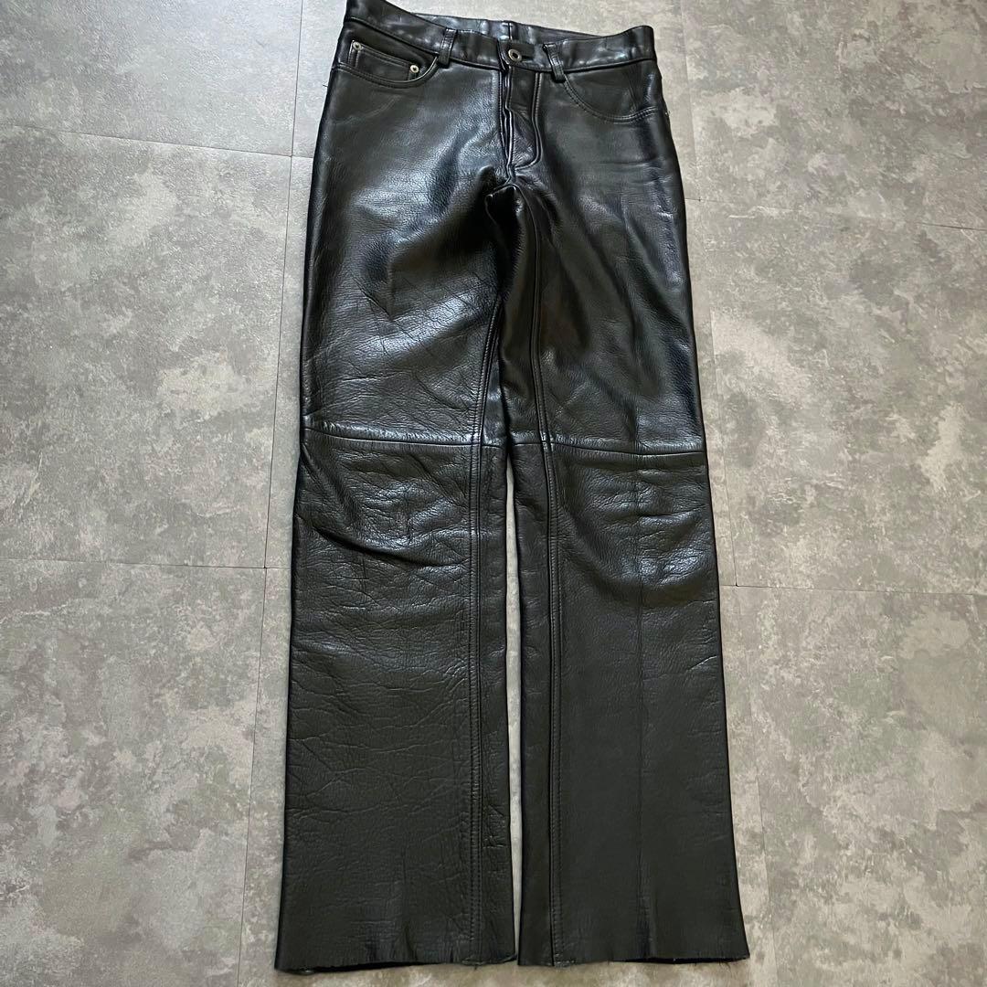 パンツ 90s 5351 leather semi-flared pants Y2K