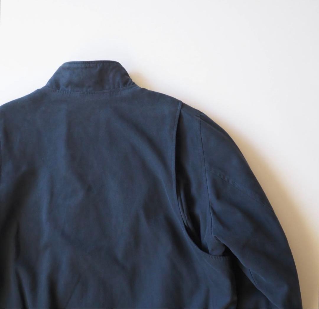 さ*つ様 エルエルビーン　スイングトップ　スエード　ネイビー　裏地チェック　美品