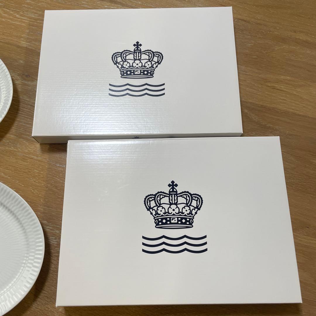 ロイヤルコペンハーゲン　フルーテッド　シグネチャー　オーバルプレート　２枚セット