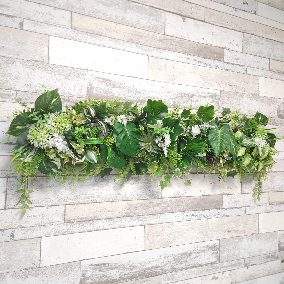 大型☆フェイクグリーン壁飾り2個セット観葉植物　No.287(ウォールグリーン)