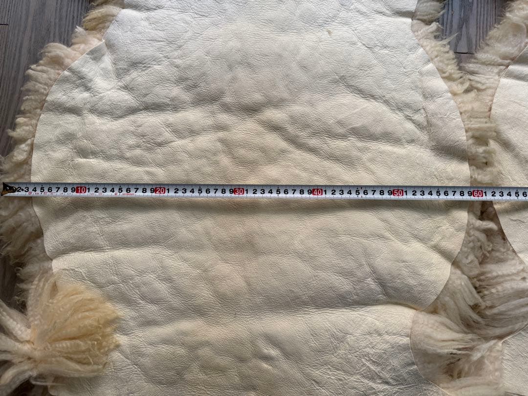 ムートンラグ 羊毛ラグ 2枚セット 約90cm x 60cm
