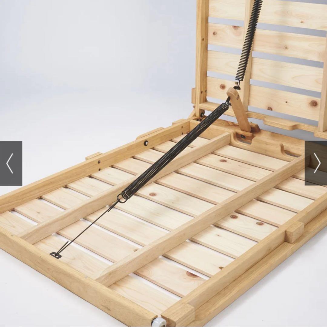 【Hana】折りたたみ檜すのこベッド1台