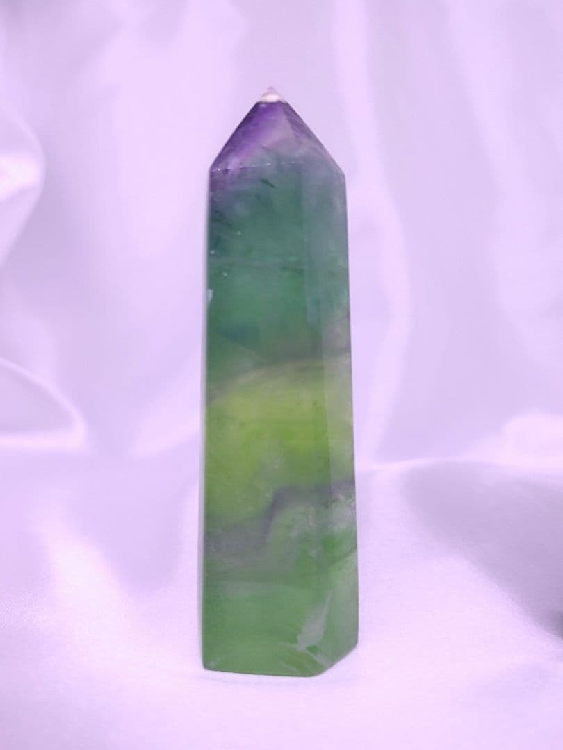 グリーン フローライト　ポイント　3本 セット　フェザー　蛍石　蛍光