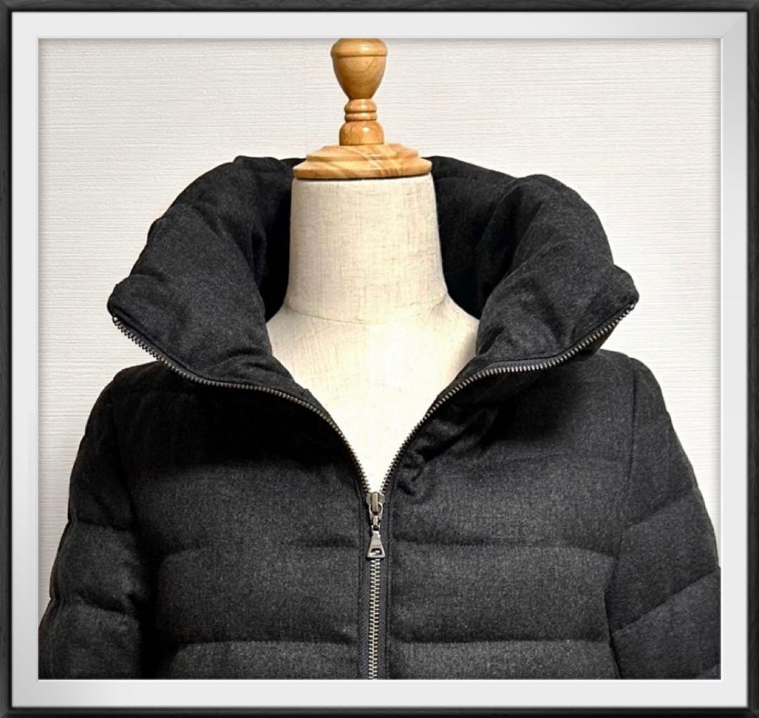 新品☆ANAYI アナイ アルパカシャギー異素材切り替えダウンコート☆36