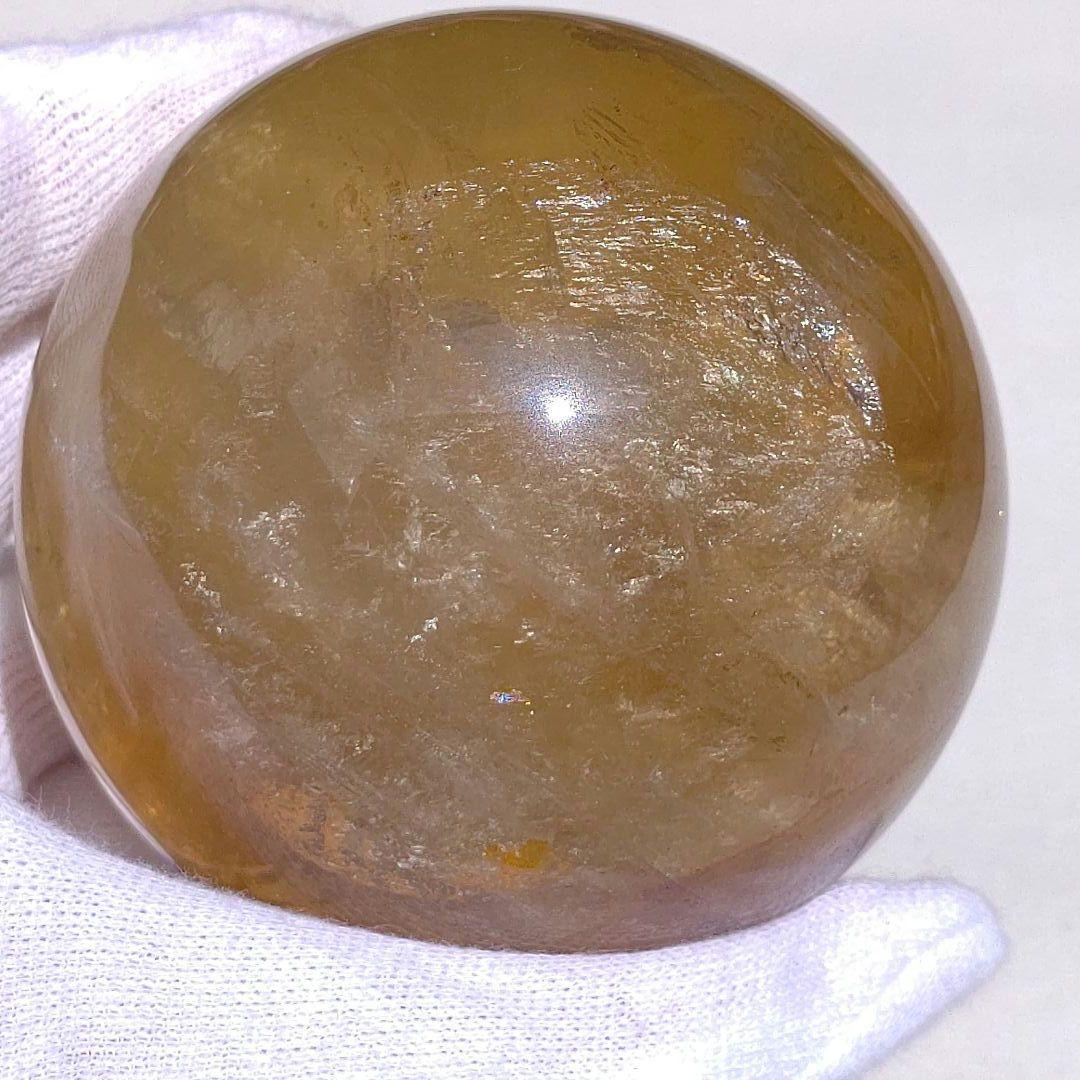 ゴールデンヒーラー　スフィア　天然石　丸玉　台座付き　7cm