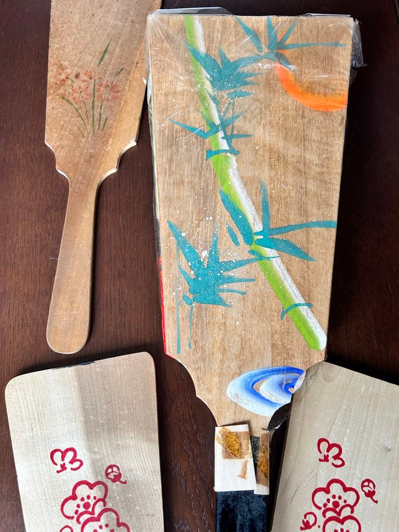 レトロ　羽子板　羽　まとめ売り　三越　正月飾り　スタンド付き　日本　伝統　和