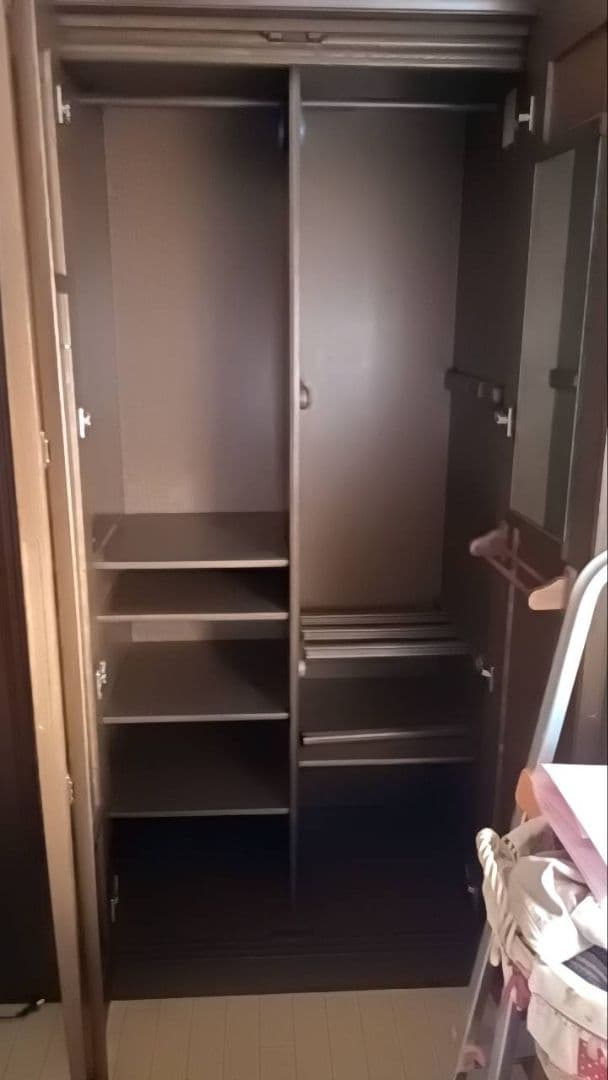 ブラウン収納洋服箪笥 婚礼家具