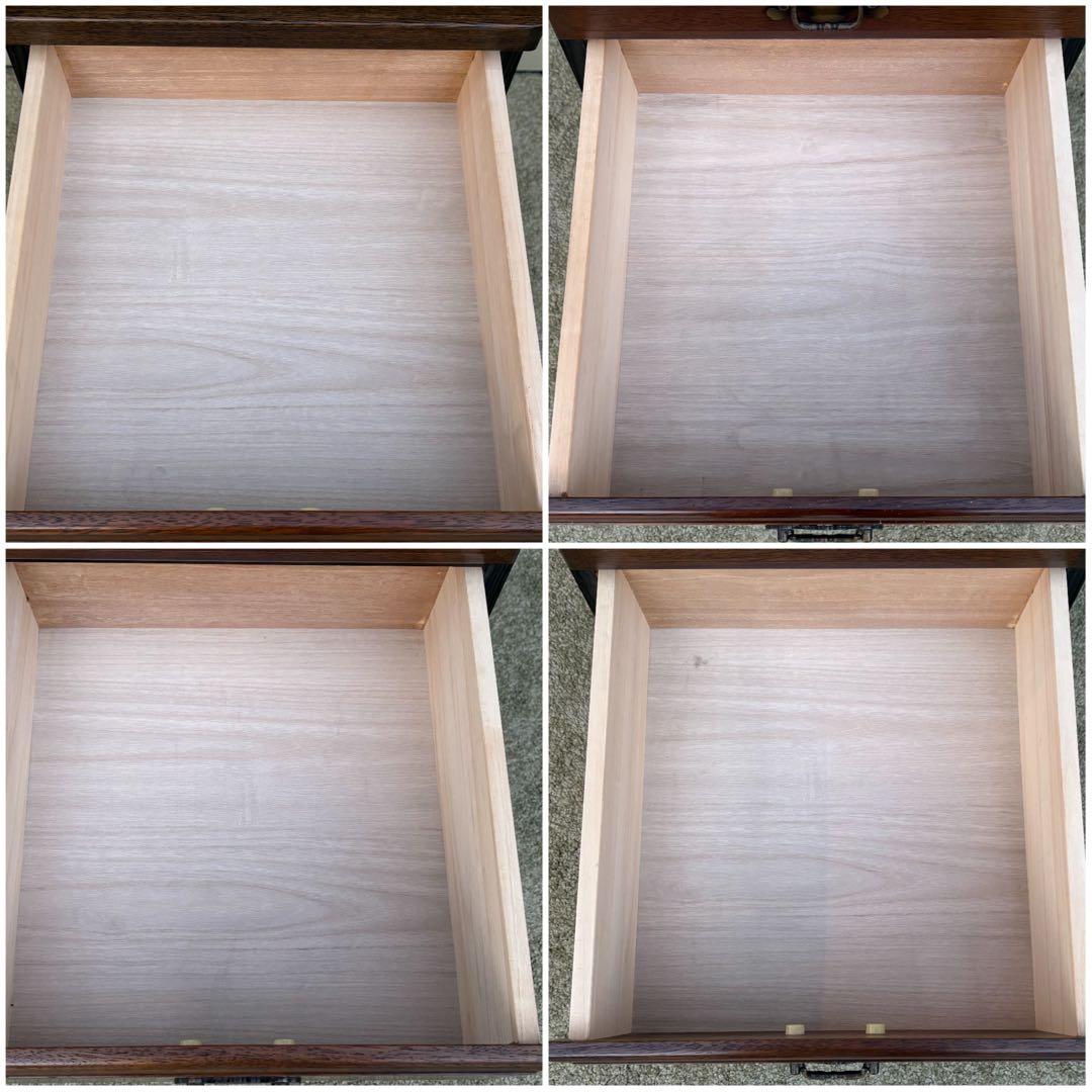 4段チェスト 幅43cm コンパクト ダークブラウン サイドチェスト 収納家具