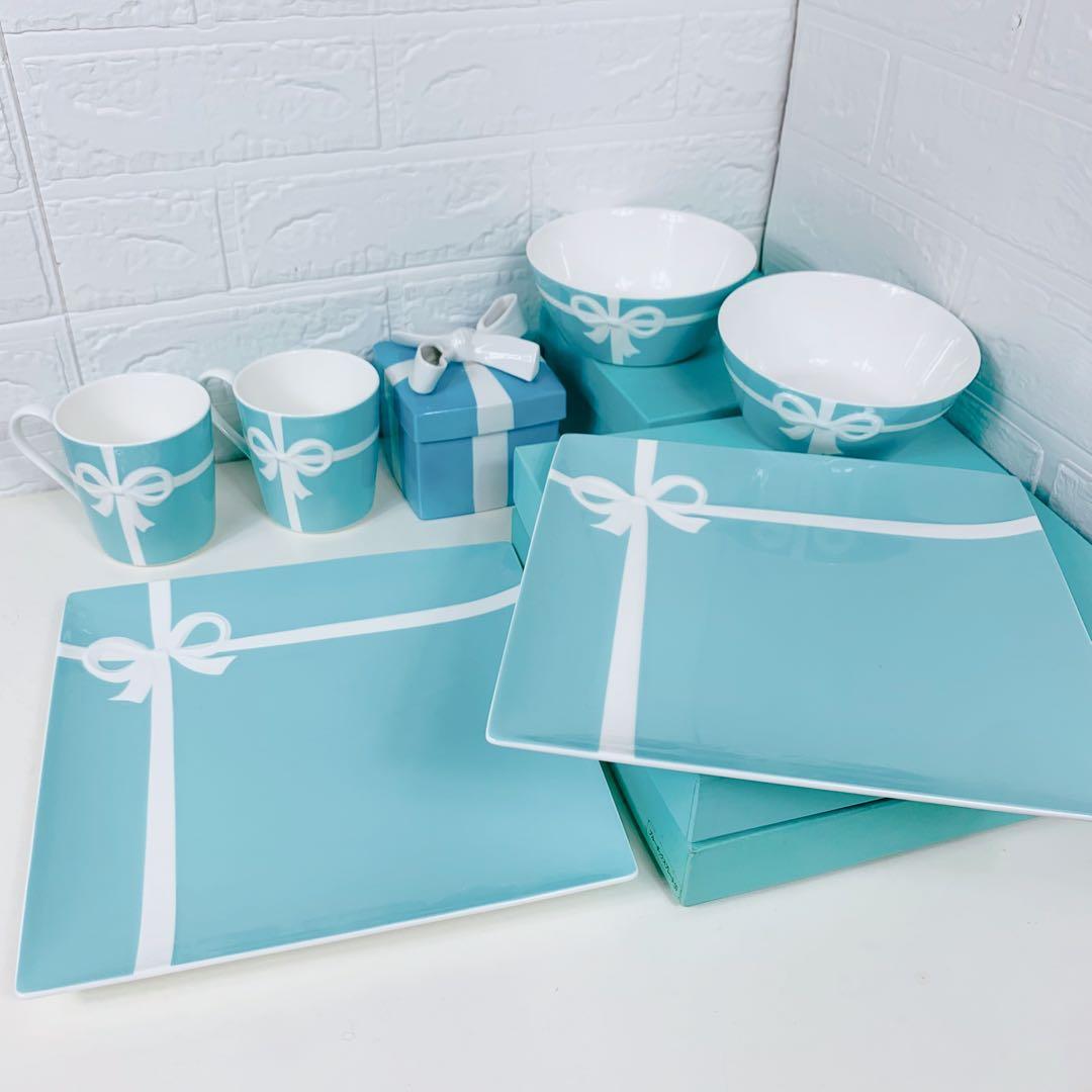 未使用品 Tiffany＆Co. ティファニー ブルーリボン 食器 セット7点