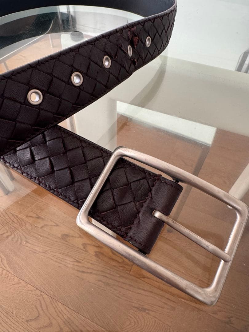 bottega veneta ボッテガべネタ　革ベルト　ダークブラウン