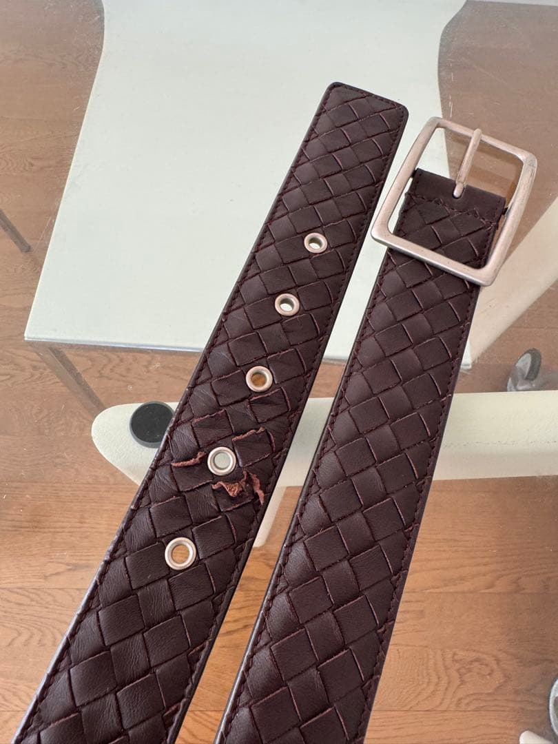 bottega veneta ボッテガべネタ　革ベルト　ダークブラウン