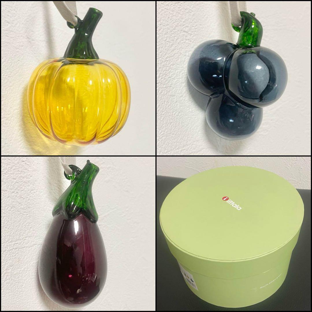 【値下げOK】 イッタラ　ガラス製 オーナメント野菜 セット