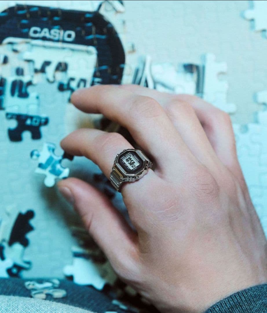 [CASIO] リングウォッチ シルバー　 CRW-001-1JR