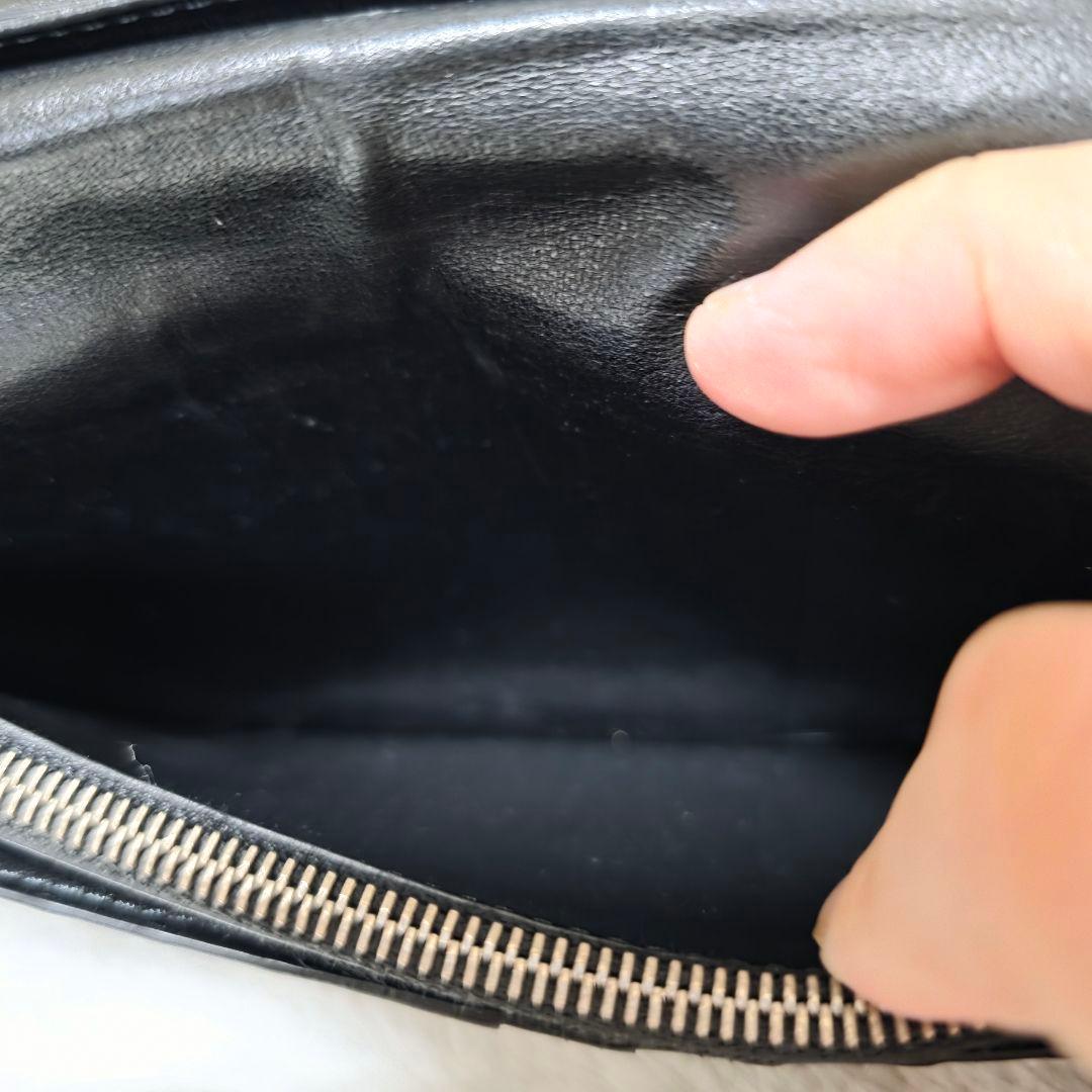 CELINE　ブラック　黒　レザーエンボス　長財布