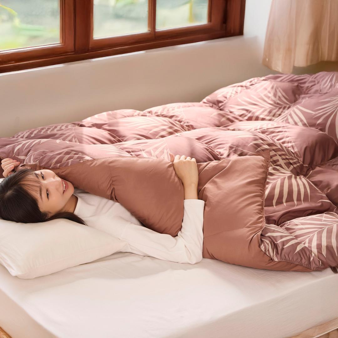 マイクロフラッフィー 掛けふとんホットプラス［ダブル］モカ／テイジン