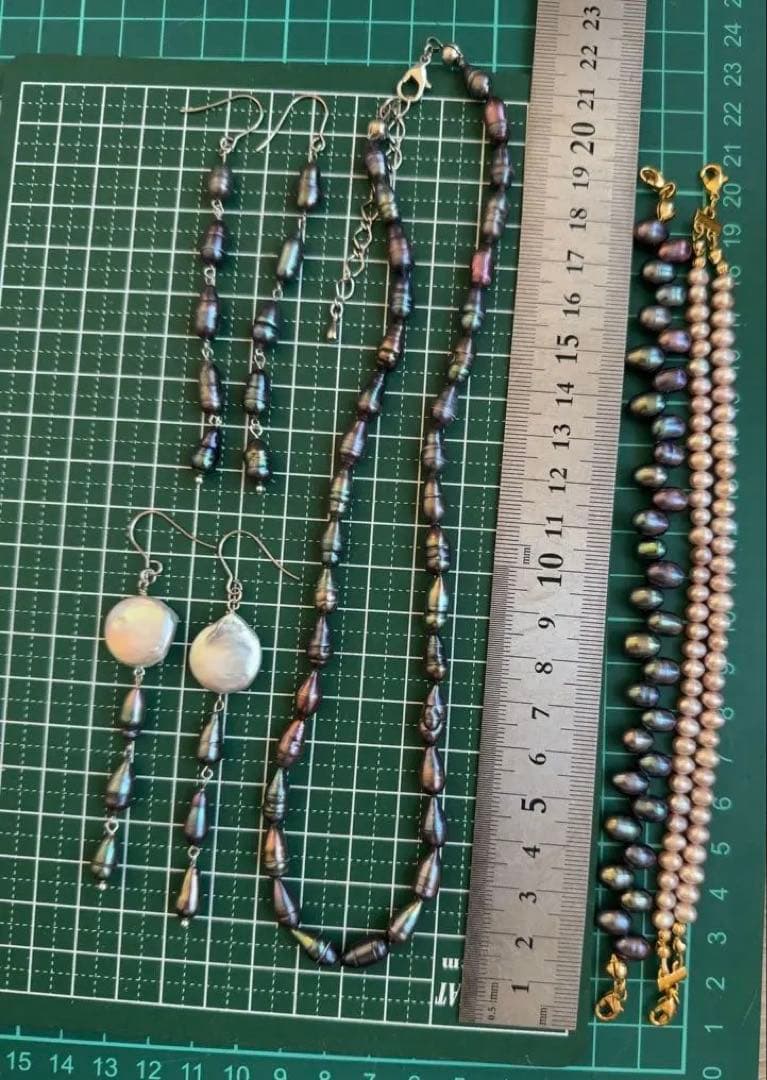 淡水パール　ストールクリップ　カーディガン　帽子留めなど　9点