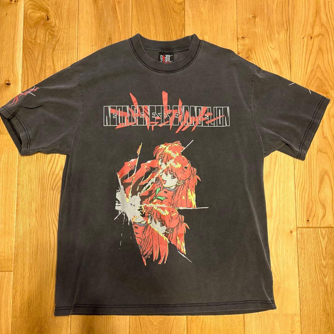 【美品】新世紀エヴァンゲリオン Tシャツ ダークグレー giant ボディ