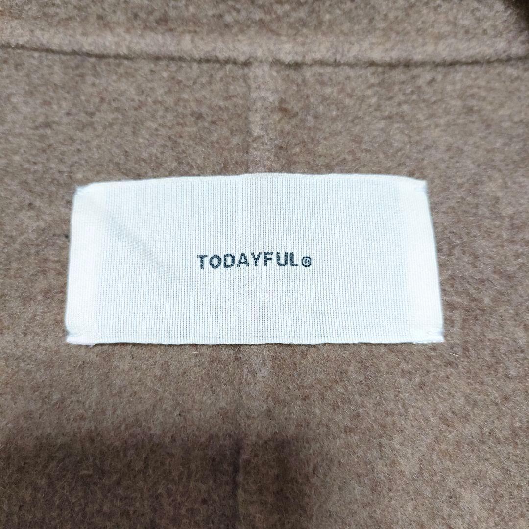 TODAYFUL Wool Over Coat 38 ウール マキシ丈 ブラウン